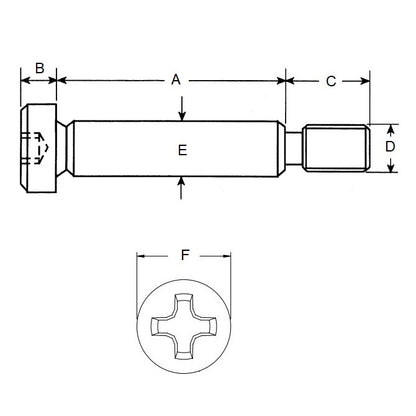 1069560 | SHLD060-030-PH-S3 (50 Pcs) --- Shoulder Screws - 6 mm x 30 mm M5x0.8