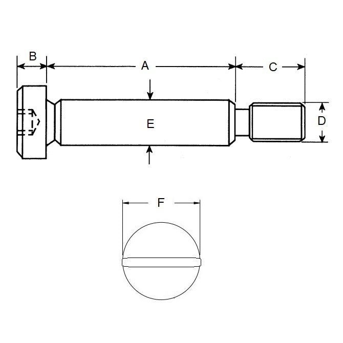 1074553 | SHLD064-032-SL-P-S3 (50 Pcs) --- Shoulder Screws - 6.35 mm x 31.8 mm 10-32 UNF (4.76mm)