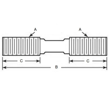 1112605 | SUS23RS --- Clamping Studs Threaded Rod - 5/8-11 UNC (15.88mm) x 76.2 mm x 50.8