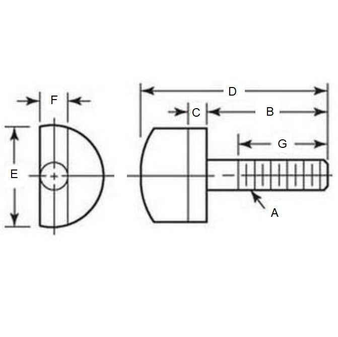 1074335 | THS064C-025-H-CB --- Thumb Screws - 1/4-20 UNC (6.35mm) x 25.4 mm x 50.8 mm