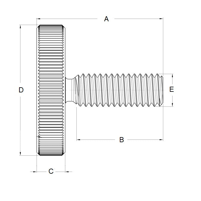 1051684 | THS035C-011-K-3-N --- Thumb Screws - 6-32 UNC (3.5mm) x 11.11 mm x 25.4 mm