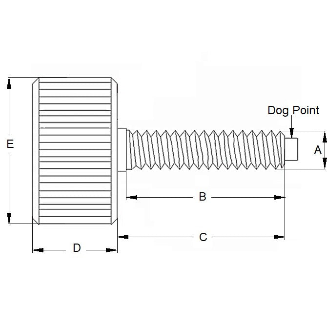 1059213 | THS048C-019-K-CS-DP --- Thumb Screws - 10-24 UNC (4.76mm) x 19.05 mm