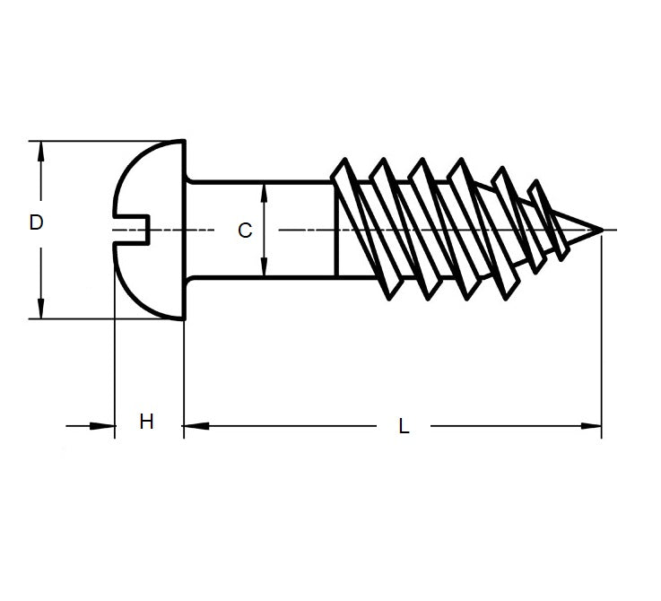 1042315 | SCW0218-0064-RH-SL-BR (10 Pcs) --- Screw - 2.18mm (2 Gauge) x 6.35 mm