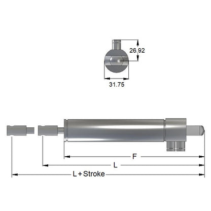 1212596 | ED16RS --- Hydraulic Shock Absorbers - 254 mm Tension and Adjustable 377.70 / 401.32