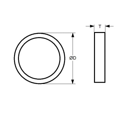 1228653 | ED400RS --- Hydraulic Shock Absorbers - ED3RS / ED4RS x  50.8 x 44.45 x 9.652 mm