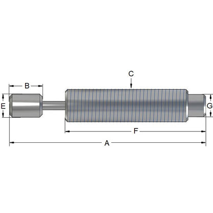 1071718 | ED7CRS --- Hydraulic Shock Absorbers - 6.35 mm 3/8-32 UNF 57.15 / 40.89