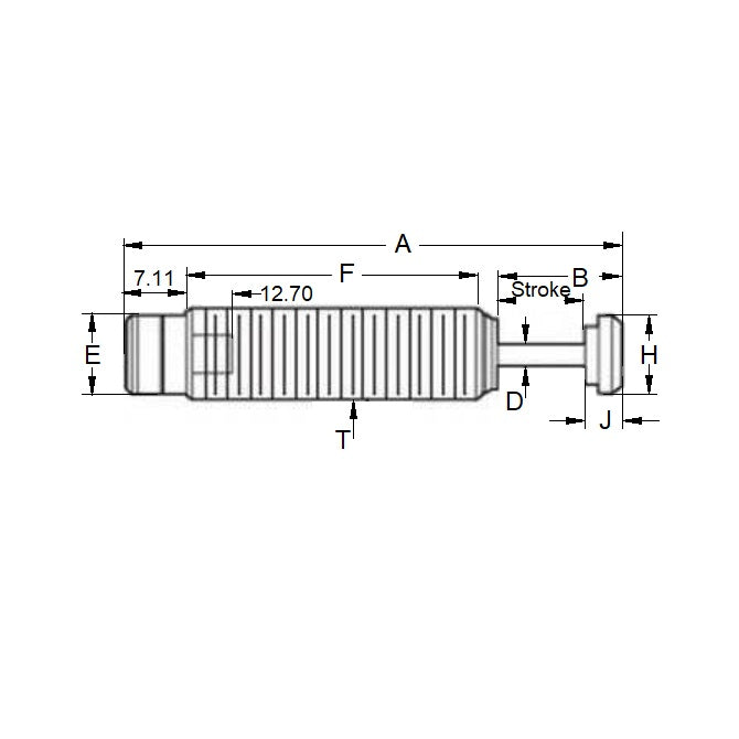 1120492 | ACE3003RS --- Soft Contact Self-Compensating Shock Absorbers - 19.05 mm 3/4-16 UNF (19.05mm) 117.35 / 78.49