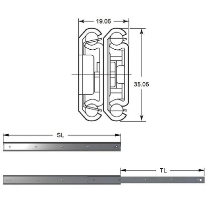 1214881 | SUG-402RS --- Slides - 299.97 mm x 304.8 mm x 50.349 kg