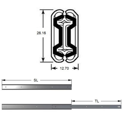 1216969 | AI-0614RS (50 Pcs) --- Slides - 350.01 mm x 357.12 mm x 34.019 kg