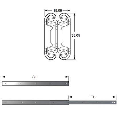 1217117 | SUG-258RS --- Slides - 355.6 mm x 369.82 mm x 76.657 kg