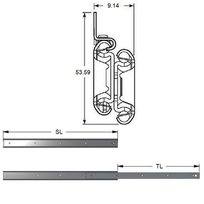 1218386 | SUG-242RS --- Slides - 406.4 mm x 434.09 mm x 60.781 kg