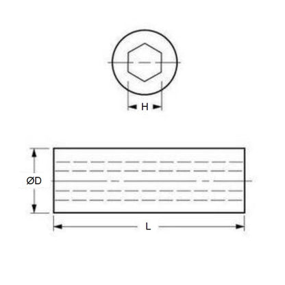 1096394 | SLH-1111-2064-06668-H --- Sleeves - 11.111 mm x 20.638 mm x 66.675 mm