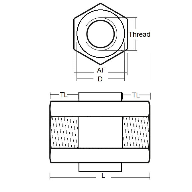 1067153 | SHX-B-0600-08-020-N-PK5 (5 Pcs) --- PCB Spacers - 6 mm x 7.7 mm x 12 mm