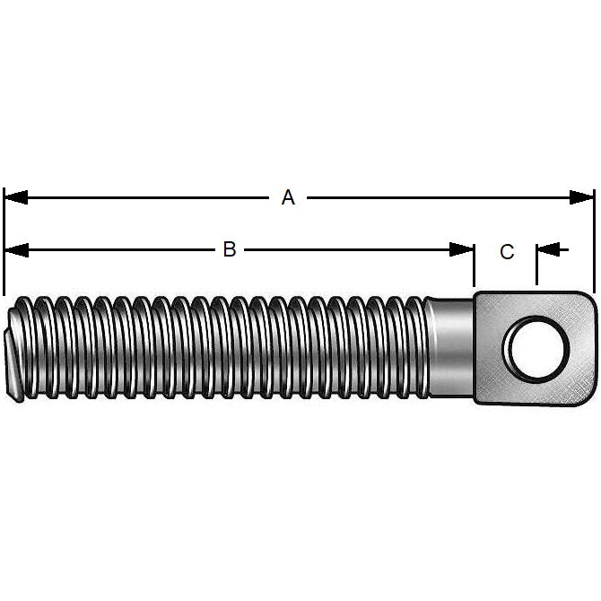 1050095 | SPANC-035C-016 (Each) --- Steel Spring Anchors - 6-32 UNC - 3.5mm - 15.875x10.16 mm - Steel Anchor