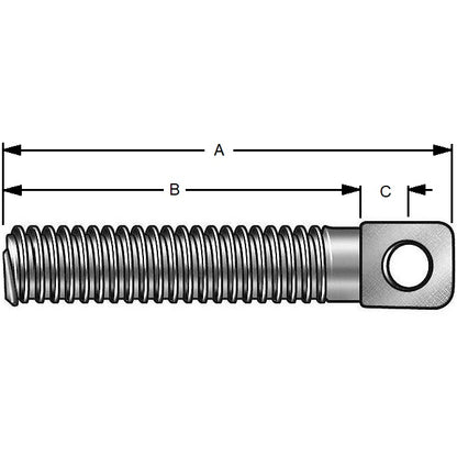 1050094 | SSA-50RS (Each) --- Stainless Steel Spring Anchors - 6-32 UNC - 3.5mm - 15.875x10.16 mm