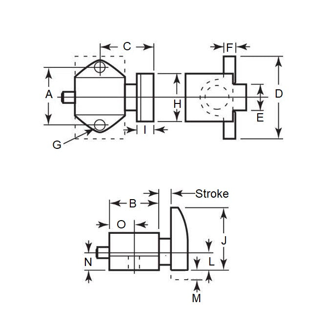 1041051 | DS-4RS (Each) --- Spring Stops - 2.33 Kg - 6.61 Kg - 3.18 mm Flat Face
