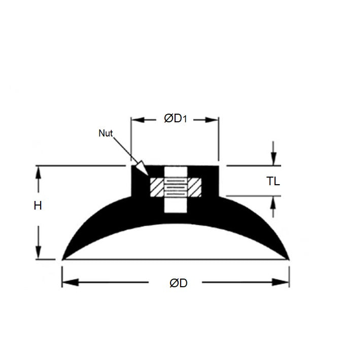 1151479 | A-35RS --- Suction - 38.1 mm x 15.9 mm Hollow Neck with 8-32 Insert