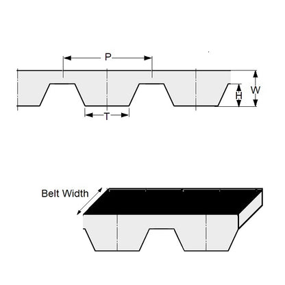 1178749 | B-050A-0078-0060-PSA --- Belts - 78 Teeth x 390 mm x 6 mm