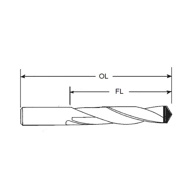 1042857 | DB-0260-H-064 (Each) --- Drill Bits Tools - 2.6 mm High Speed Steel 64 mm Standard Drill Bit