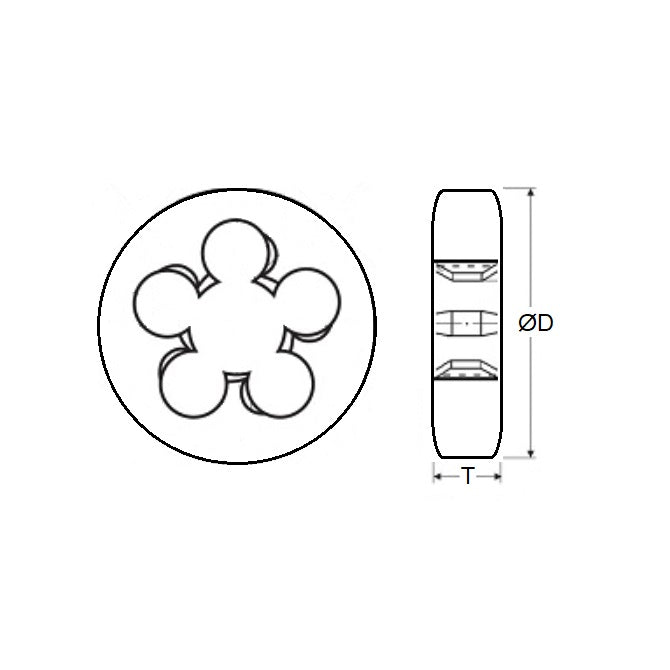 1071668 | DBT-064F --- Threading Tools - 1/4-28 UNF (6.35mm) 1.270 mm / 20 TPI Button