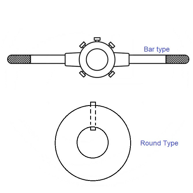 1116415 | DH-160-RND --- Button Die Holders Tools - 16 mm Round - Knurled Edges