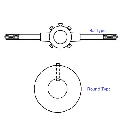 1116417 | DH-160-RND --- Button Die Holders Tools - 16 mm Round - Knurled Edges