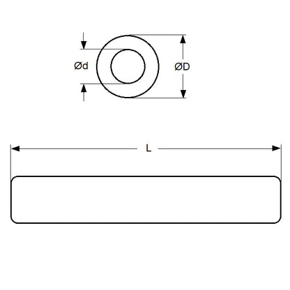 1040595 | 0T-0020-0011-0300-ALT6 (4 Pcs) --- Tube - 2 mm x 1.1 mm x 300 mm