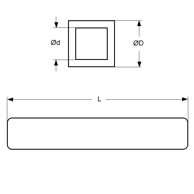 1071876 | 4T-0064-0300-BR --- Tube - 6.35 mm x 5.64 mm x 304.8 mm