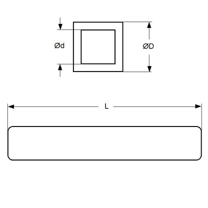 1071876 | 4T-0064-0300-BR --- Tube - 6.35 mm x 5.64 mm x 304.8 mm