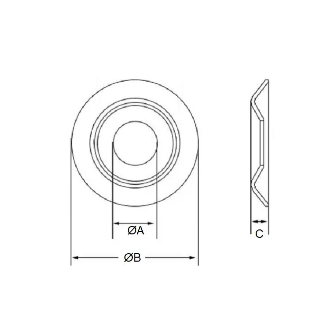 1051197 | W0035-CU-011-025-NY (60 Pcs) --- Washers - 3.5 mm x 11.1 mm x 2.5 mm