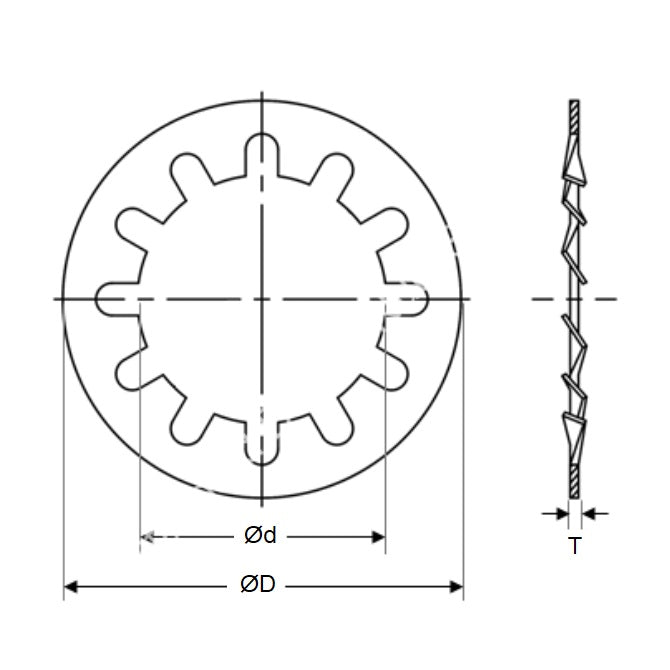 1082197 | W0080-LI-015-008-C (15 Pcs) --- Lock Washers - 8 mm x 15 mm x 0.8 mm