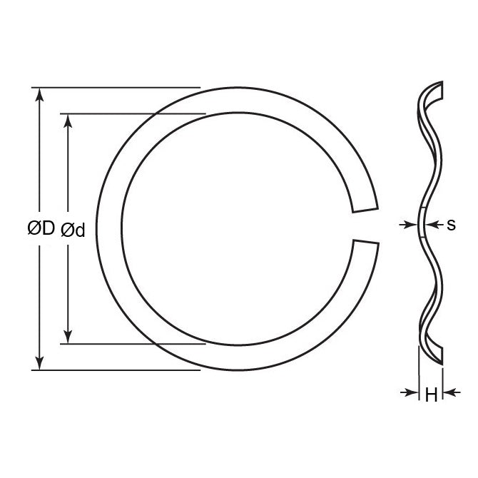 1143613 | W0310-T-040-051-W3S-C --- Spring Washers - 31 mm x 40 mm x 5.1 mm