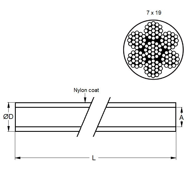 1072278 | CBLU-635-GAL-719 (Roll) --- Cable Cable and Accessories - 6.35 mm x 6.35 mm x 3175.1 kg