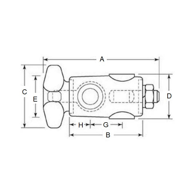 1104815 | VG7RS --- Cross - 12.70 x 12.70 x 93.98 mm x 58.674 mm