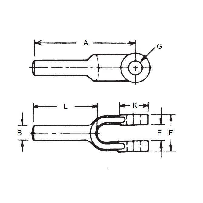 1178917 | Y1270-SLD-C (Each) --- Blank Yoke Ends - 63.5x12.7x14.29 mm - Carbon Steel