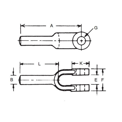 1184964 | Y1588-SLD-C (Each) --- Blank Yoke Ends - 73.03x15.88x17.46 mm - Carbon Steel