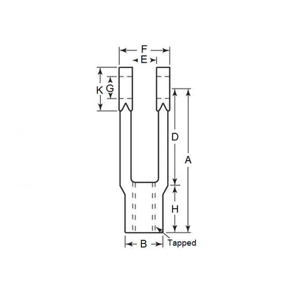 1170937 | Y0635-064F-R-C-H (Each) --- Threaded Yoke Ends - 50.8x11.11x7.14 mm - Steel