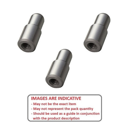 1068003 | DPS060-030-440-1-E (Each) --- Dowel Pins - 6x30 Stepped - Stainless Steel AISI 440C Pin