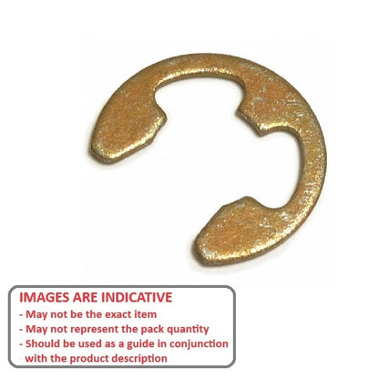 1044608 | ECL-0022-0028-CZ (20 Pcs) --- E-Clips Retaining Rings - 2.79 mm x 2.18 mm x 0.56 mm