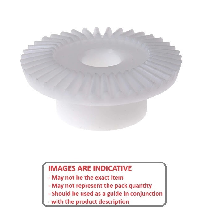 1060058 | GB-51A-M1-60-100-A (Each) --- Bevel Gears - Ratio 5 to 1 Large Gear Only - GB-51A-M1-12-040-A Module 1 Plastic - Acetal Gear