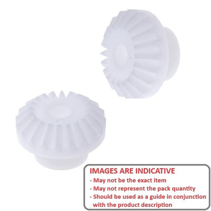 1149308 | GM-S038-D24-079-N (Pair) --- Mitre Gears - 36 tooth - 38.1x7.938 mm 24DP Plastic - Nylon - Commercial Gear