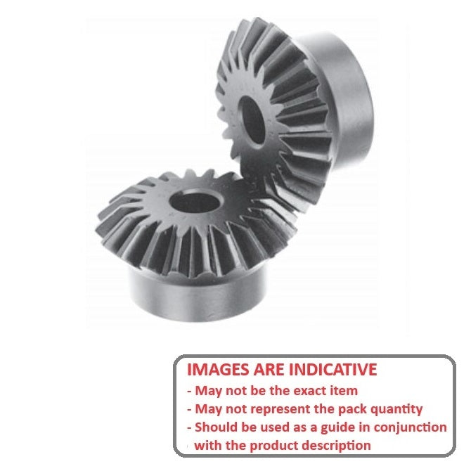 1130775 | GM-076-D8-191-C (Each) --- Mitre Gears - 24 tooth - 76.2x19.05 mm 8DP Steel - Steel Gear