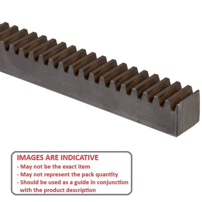 1231420 | GR-M2-20-0500-20-C (Each) --- Rack Gears - 500x20x20 mm Metric - Carbon Steel Gear