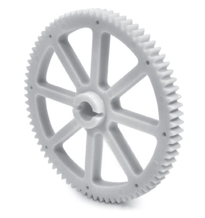 Spur Gears - 80 tooth - 127x12.7 mm Hubbed - Glass Filled Acetal Gear