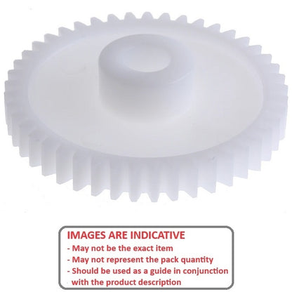 1168835 | G024B-060-M04-050-060-A-P (Each) --- Spur Gears - 60 tooth - 24x6 mm Hubbed - Acetal - No Insert Gear