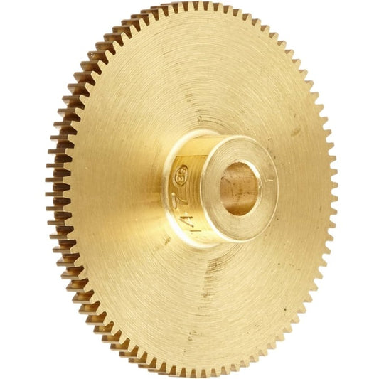 Spur Gears - 60 tooth - 24x6 mm Hubbed - Brass Gear