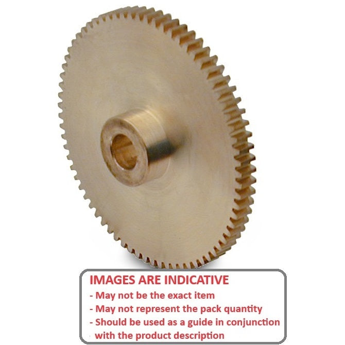 1165160 | G057B-054-V24-064-079-B-P (Each) --- Spur Gears - 54 tooth - 57.15x7.938 mm Hubbed - Brass Gear