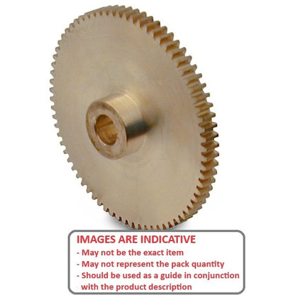 1165160 | G057B-054-V24-064-079-B-P (Each) --- Spur Gears - 54 tooth - 57.15x7.938 mm Hubbed - Brass Gear