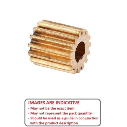 1079228 | G003P-008-M04-040-015-B (PK-10) --- Spur Gears - 8 tooth - 3.2x1.5 mm Hubless - Brass Gear