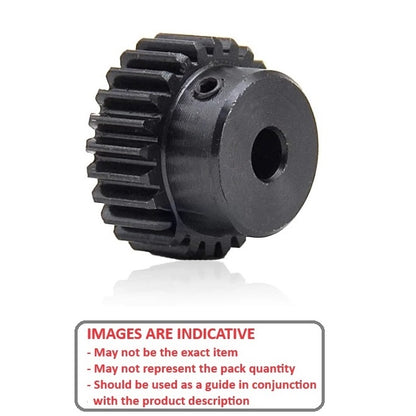 1162983 | G050B-050-M1-060-120P-CG (Each) --- Spur Gears - 50 tooth - 50x12 mm Hubbed - Carbon Steel S45C Gear